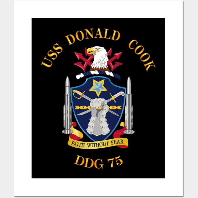 USS Donald Cook (DDG-75) wo BckGrnd Wall Art by twix123844